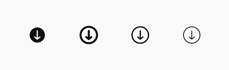 Rounded download vector icon design