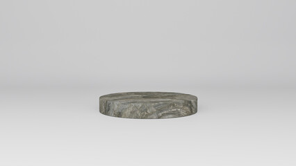 Naklejka premium 3d podium with stone texture and white background