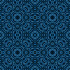 Dark blue seamless pattern. Art deco style.Dark blue seamless pattern. Art deco style.