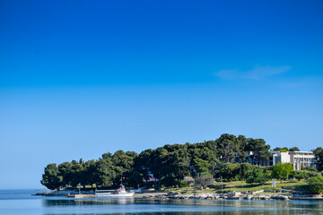 the city of Poreč, Croatia, panorama of the coast