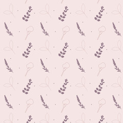 Romantic pattern with plants