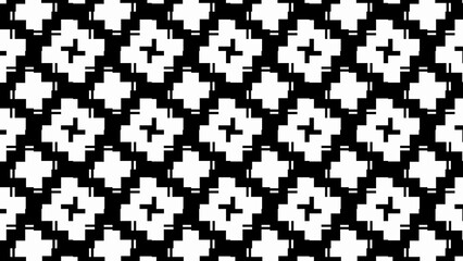 Fototapeta premium Monochrome Repeat Pattern.black and white grunge background.Abstract pattern.background in 4k format 3840 х 2160.