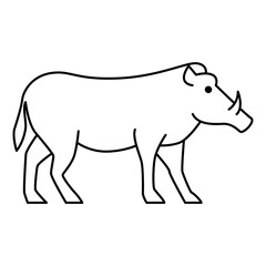 Wild boar icon vector on trendy design.