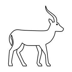 Antelope icon vector on trendy design.