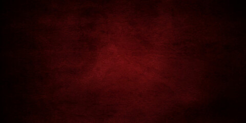 Red grunge abstract background texture black concrete wall, grunge halloween background with blood splash space on wall, red horror wall background, dark slate back background toned classic red color.