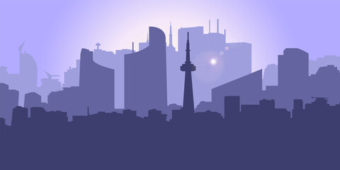 Naklejka premium Toronto-city skyline silhouette
