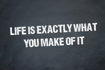 Life is exactly what you make of it