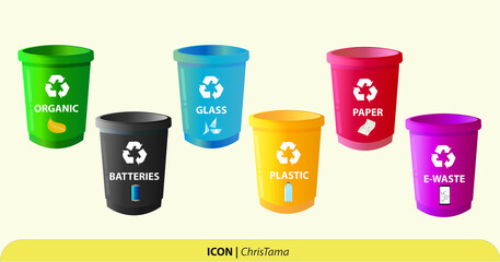 dust bin icon, trash can vector, garbage can icon, vector illustration