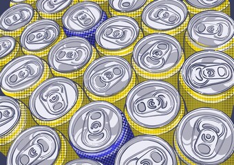 cans pattern pop art