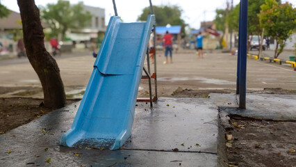 Slide in the children's playground