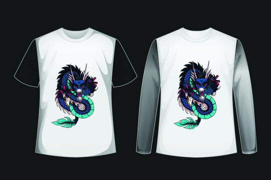 EPS Dragon T-Shirt Icon , Logo 