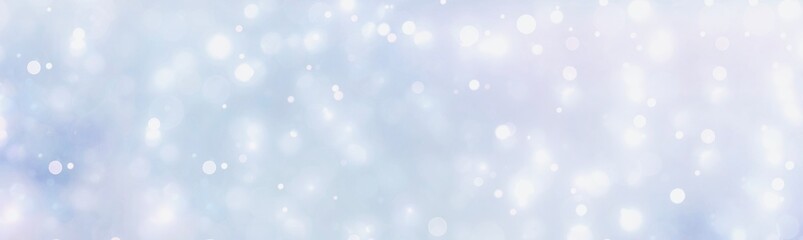Christmas Winter abstract blue bokeh background banner - New year wintry snow blurred lights - Beautiful holiday panorama