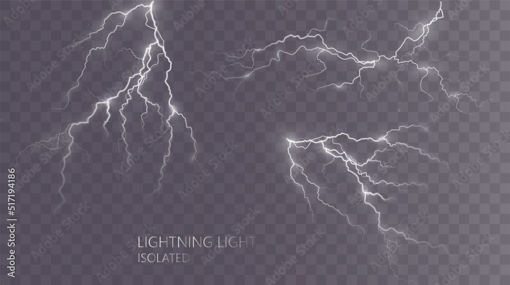 Aufkleber light white isolated vector lightning png. magic light abstract lines. realistic natural lightning e