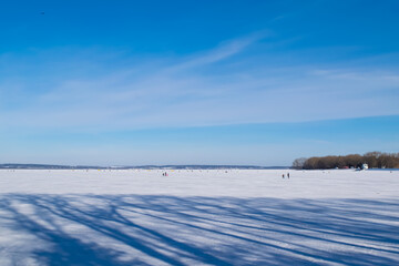 Fototapeta na wymiar landscape with snow 
