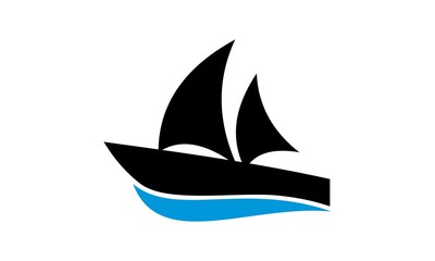 vector sailing ship logo
