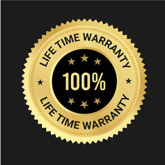 Life time Warranty logo design. Lifetime Warranty vector badge icons