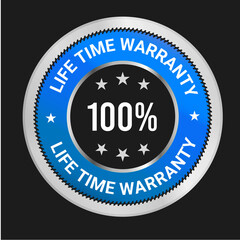 Life time Warranty logo design. Lifetime Warranty vector badge icons
