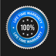 Life time Warranty logo design. Lifetime Warranty vector badge icons