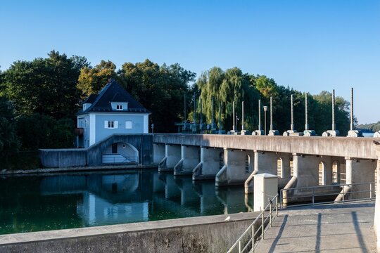 Small Hydropower Station Connected To A Bridge Over A River