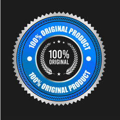 100% Original Product badge. Original Products logo design and Original vector icon
