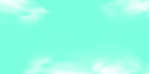 Empty Room Studio Aqua Background With Spotlight, Smoke, Clouds Used For Display Your Product.