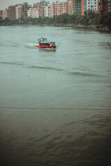 The beautiful boat on the river