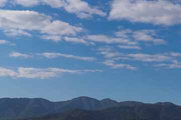 clouds over the mountains