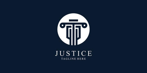 Law logo design concept vector, lawyer, law firm, justice
