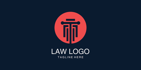 Law logo design concept vector, lawyer, law firm, justice