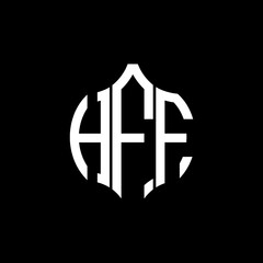 HFF letter logo. HFF best black background vector image. HFF Monogram logo design for entrepreneur and business.
