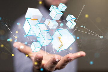 conference Digital Network and data concept 3d