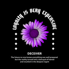 PURPLE FLOWER VECTOR STREETWEAR DESIGN