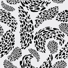 Spots abstract animal print vector seamless pattern