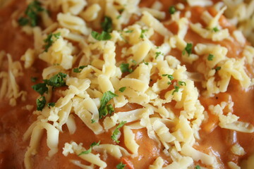 Delicious Tuna Spaghetti With Garlic Bread Cuisine