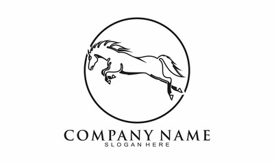 Horse simple symbol vector logo