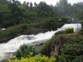 waterfall in the mountains