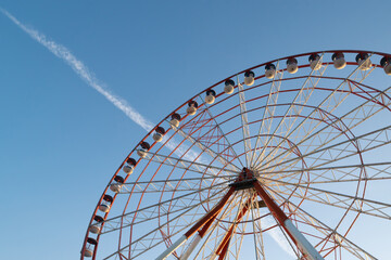 ferris wheel on a blue sky