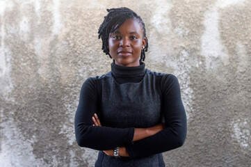 Obraz premium Portrait of a young african american corporate lady