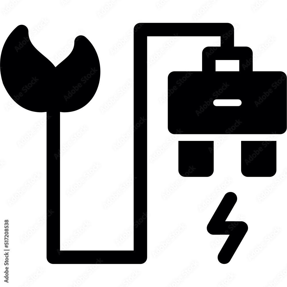 Canvas Prints eco power socket icon