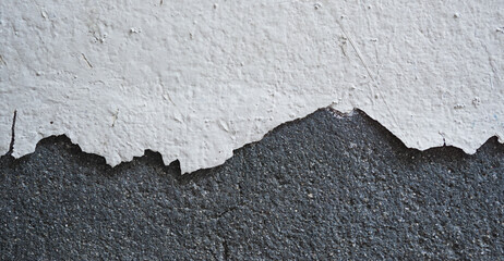 Old wall with cement surface crack. Wall color paint surface  crack. Old cement wall abstract background.