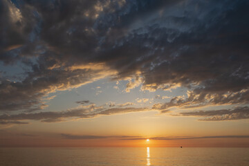 sunset over the sea