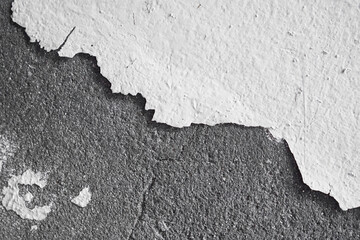 Old wall with cement surface crack. Wall color paint surface  crack. Old cement wall abstract background.