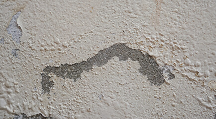 Old wall with cement surface crack. Wall color paint surface  crack. Old cement wall abstract background.