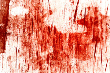 Red background, Scary bloody wall. white wall with blood splatter for halloween background.