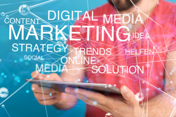 marketing digital concept in hand © vegefox.com