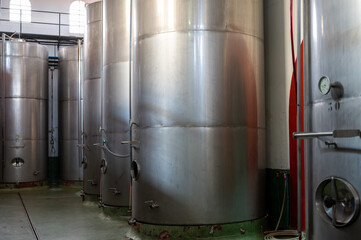 Making wine on traditional bodega in south part of La Palma volcanic island, Canary islands, Spain