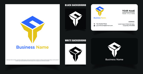 YC Or CY Letter Logo Design With Business Card Design