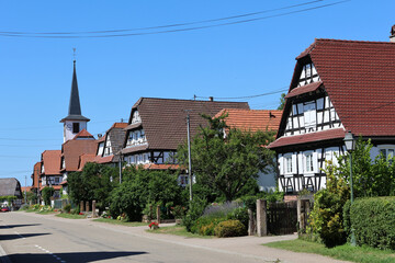 Fachwerkdorf Seebach im Elsass, Frankreich
