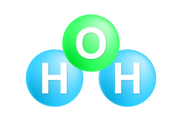 Fototapeta premium H2Oのイラスト