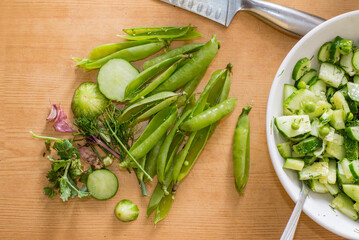 Sorted organic kitchen waste for compost. Sustainable life style concept. Vegetable, fruit peels, scraps from food preparation collected for recycling, humus and natural compost fertilizer.